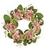24 Inch Hydrangea/Snowball/Blossom Wreath Pink Green