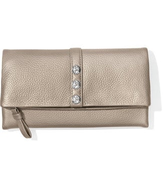 BRIGHTON Nolita Shimmer Large Wallet - Zinc Pearl