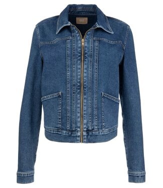 KUT FROM THE KLOTH Genevieve Zip Front Jacket W/ Slant Pockets