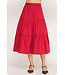 Madeline Reverse Pintuck Tiered Midi Skirt