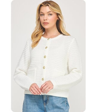 Marcy Textured Knit Cardigan