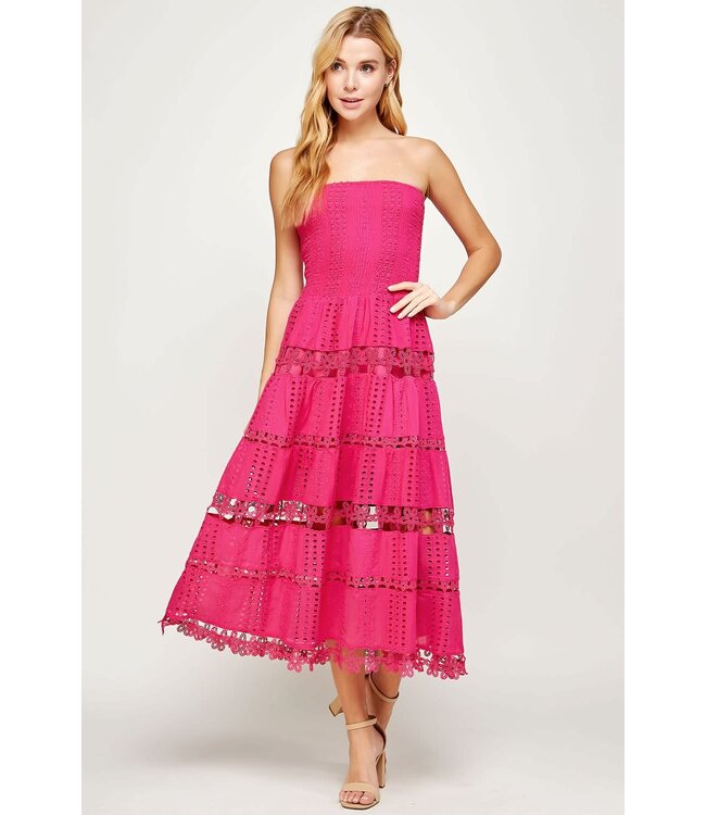 Alice Eyelet Lace Tube Dress