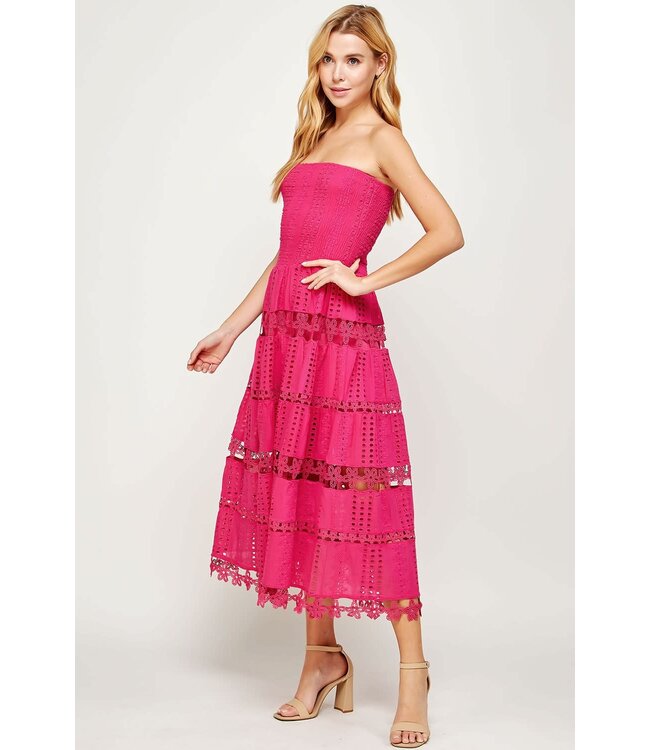 Alice Eyelet Lace Tube Dress