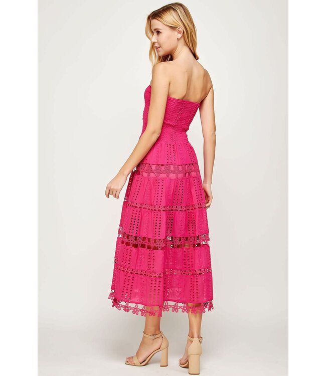 Alice Eyelet Lace Tube Dress