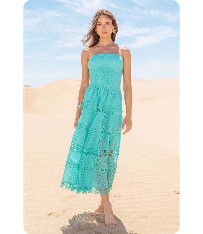 Alice Eyelet Lace Tube Dress