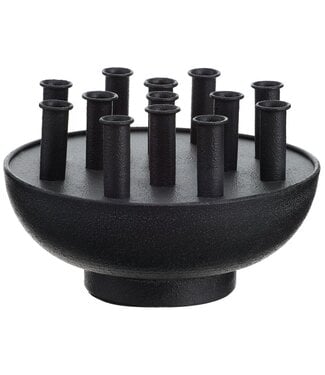 Metal Tulip Vase Matte Black Large