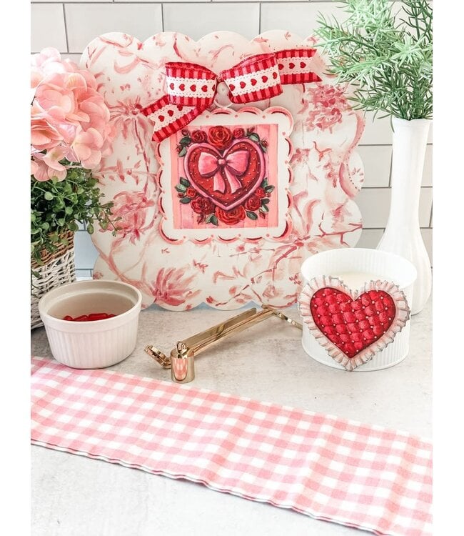 THE ROUND TOP COLLECTION Mini Hamilton Scallop Heart & Roses