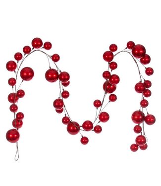 10' Red Candy Branch Ball Garland