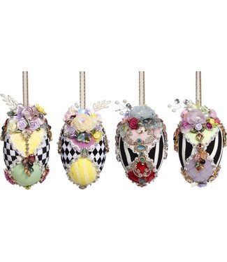 MARK ROBERTS 6" Harlequin Jewelled Egg Orn - Sold Individually