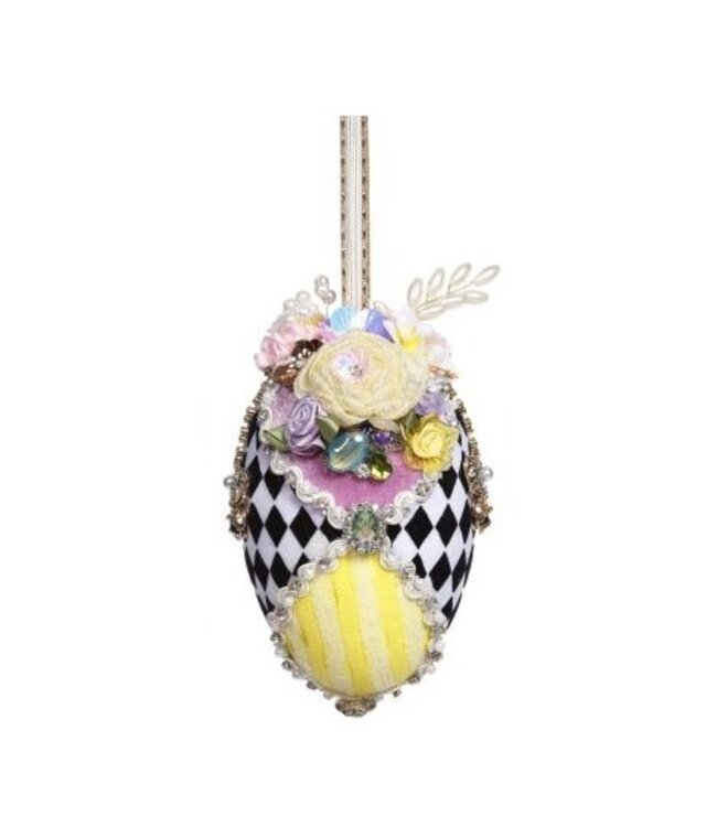 MARK ROBERTS 6" Harlequin Jewelled Egg Orn - Sold Individually