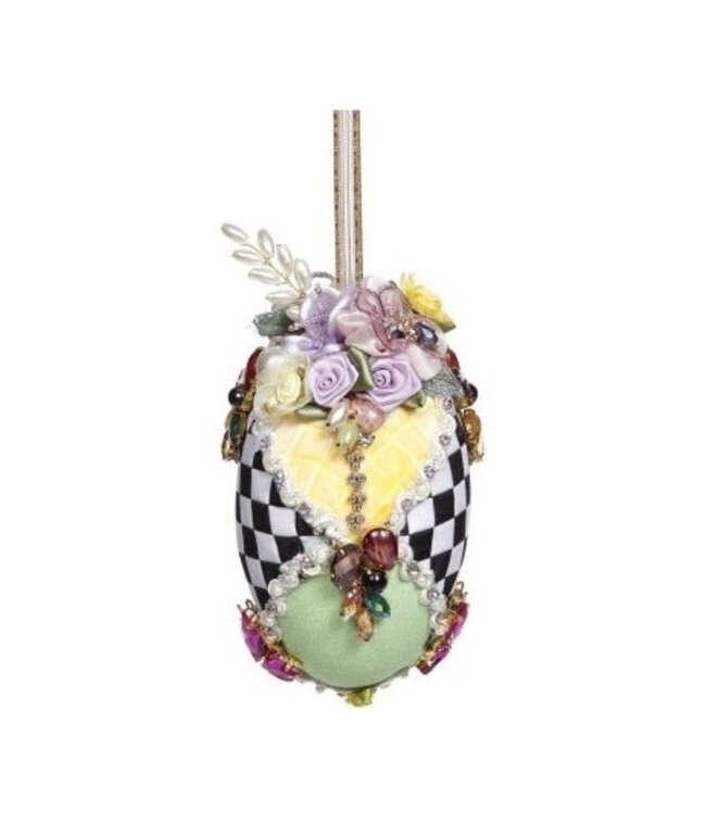 MARK ROBERTS 6" Harlequin Jewelled Egg Orn - Sold Individually