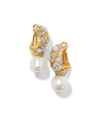 BRIGHTON Trust Your Journey Pearl Hoop Earrings