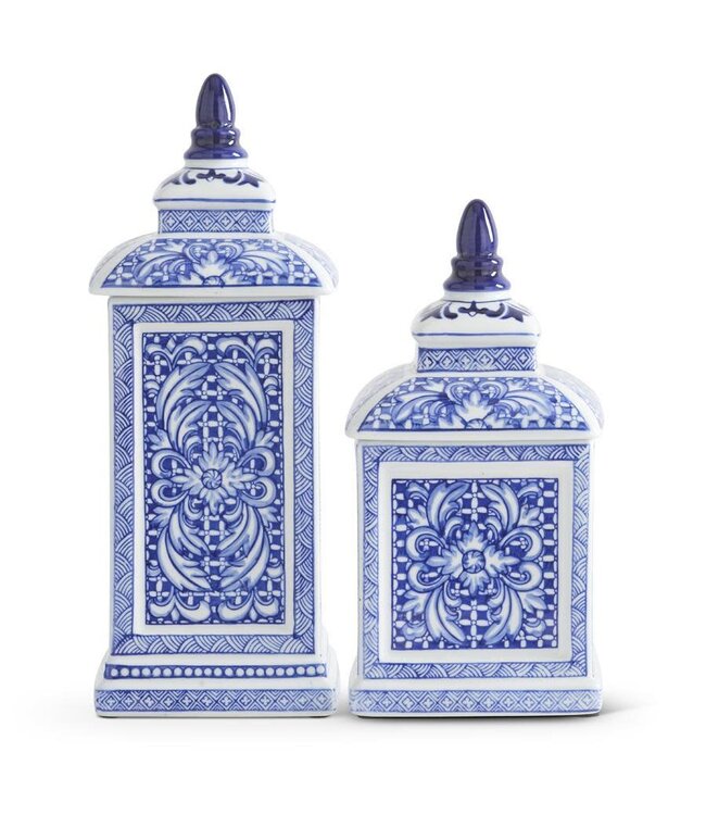 Porcelain Square Lidded Container - Sold Individually