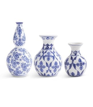 Blue and White Porcelain Bud Vase - Sold Individually