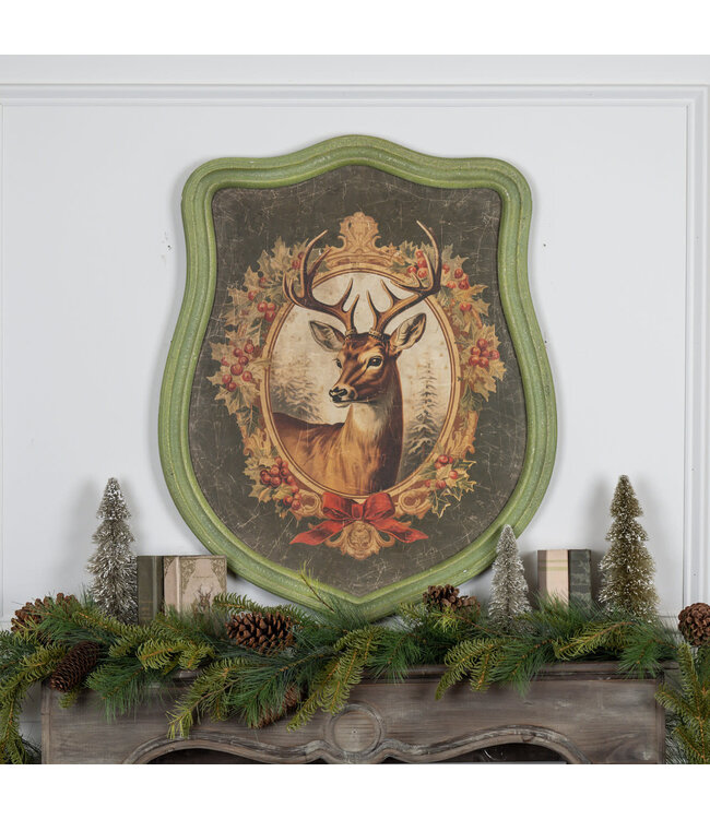 Framed Holiday Stag Print