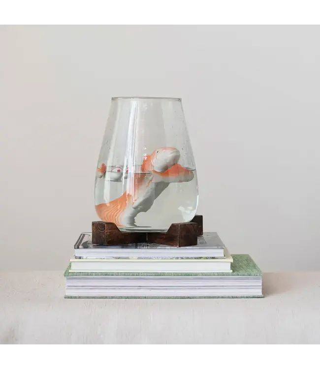 8"L Stoneware Floating Fish - Sold Individually