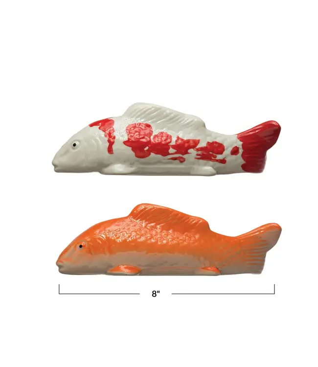 8"L Stoneware Floating Fish - Sold Individually
