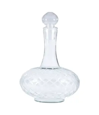 3.5 Quart Etched Glass Decanter with Glass Stopper