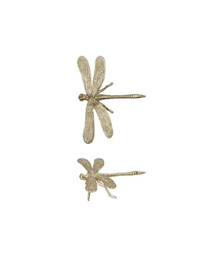 Pewter Dragonfly - Gold Finish