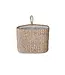 Hand-Woven Seagrass Wall Basket With Loop & Cotton Lining