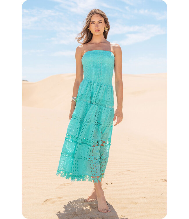 Alice Eyelet Lace Tube Dress