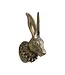 Cast Aluminum Rabbit Head with Ruff Collar Wall Décor