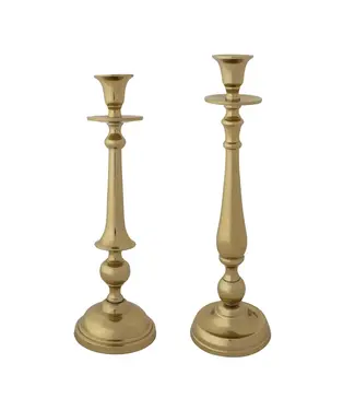 Cast Iron Taper Holders, Brass Finish - Sold Individually