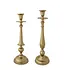 Cast Iron Taper Holders, Brass Finish - Sold Individually