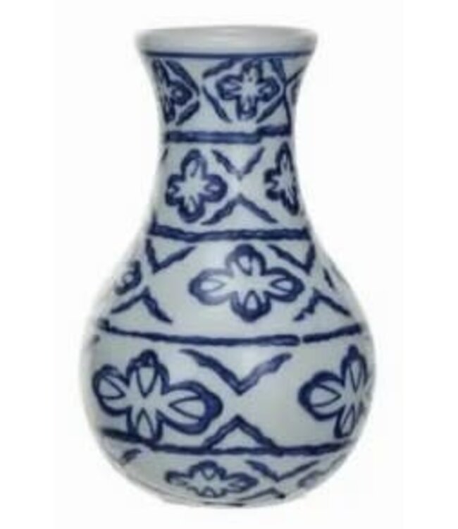 Hand-Stamped Stoneware Vase - Sold Individually