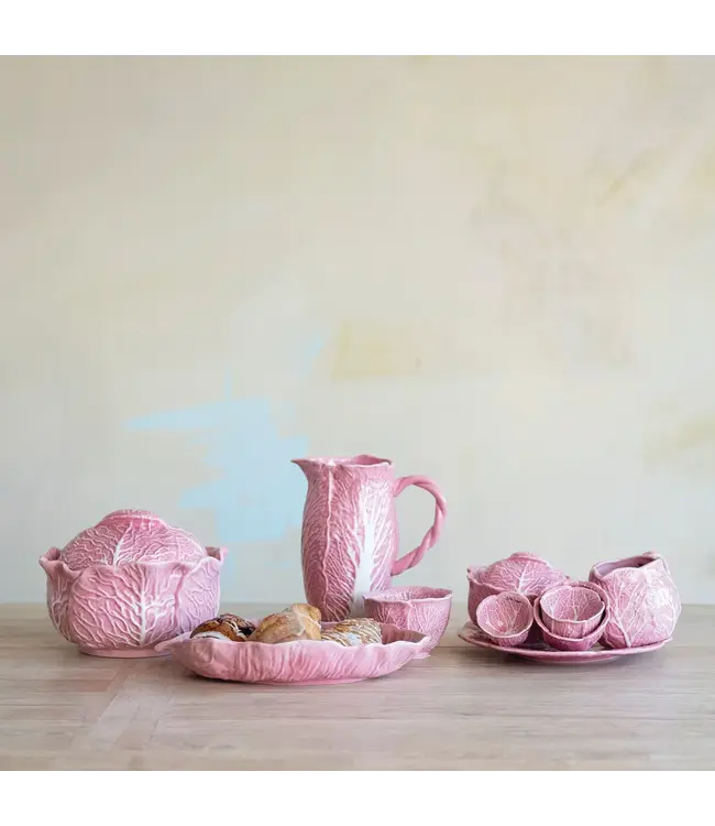 6 oz. Stoneware Cabbage Shaped Baker - Pink