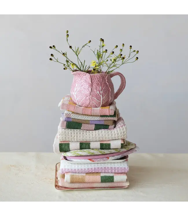 Stoneware Cabbage Shaped Creamer - Pink