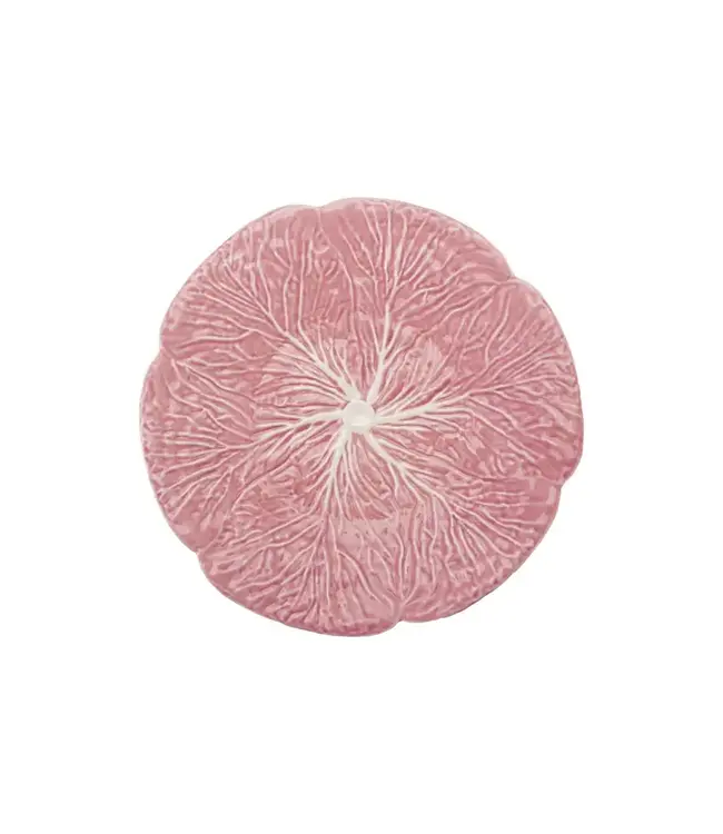 Stoneware Cabbage Shaped Plate - Pink