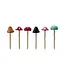 Stoneware Mushroom Plant Stake - Sold Individually