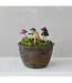 Stoneware Mushroom Plant Stake - Sold Individually