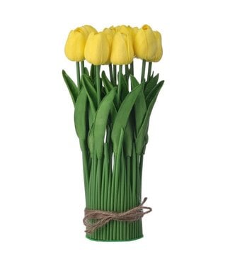 12” Eva Tulip Centerpiece With Leaves