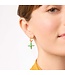 JULIE VOS Gumdrop Cross Hoop & Charm Earring