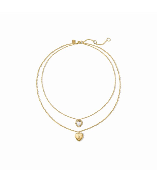 JULIE VOS Heart Duo Delicate Necklace