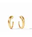 JULIE VOS Hammered Hoop Gold