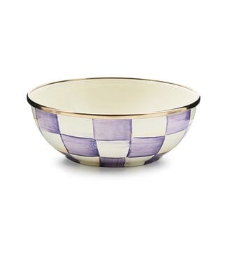 MACKENZIE CHILDS Violet Check Everyday Bowl