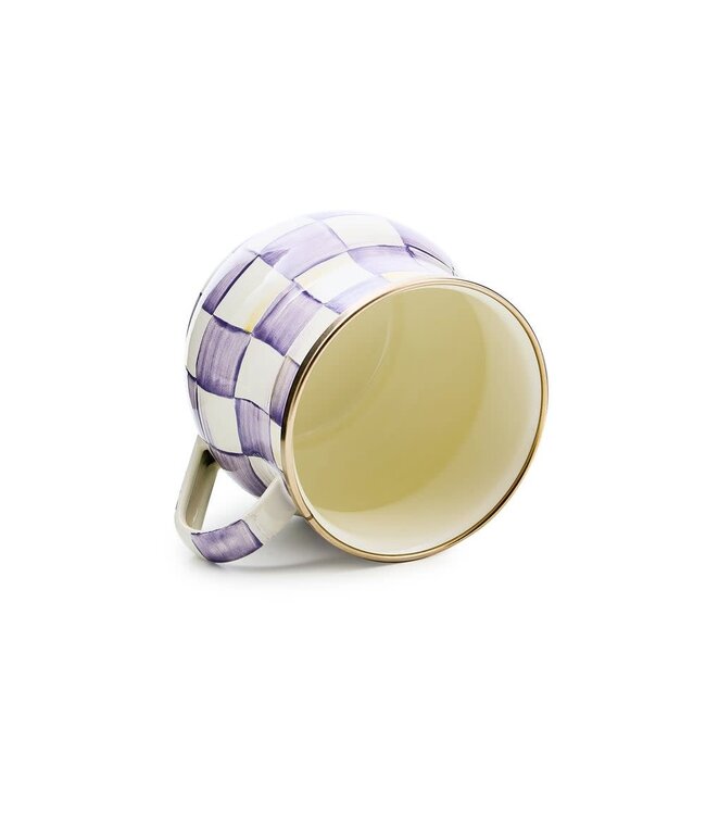 MACKENZIE CHILDS Violet Check Mug