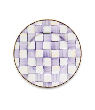 MACKENZIE CHILDS Violet Check Salad/Dessert Plate