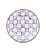 MACKENZIE CHILDS Violet Check Salad/Dessert Plate