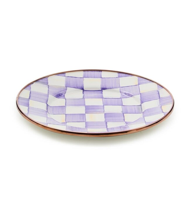 MACKENZIE CHILDS Violet Check Salad/Dessert Plate