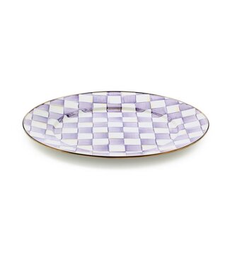 MACKENZIE CHILDS Violet Check Serving Platter