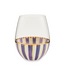 MACKENZIE CHILDS Stripe Stemless Wine Glass