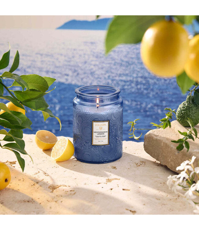VOLUSPA Mediterranean Lemon 18oz  Large Jar Candle