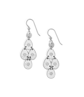 BRIGHTON Palm Canyon Small Teardrop French Wire Earrings Silver