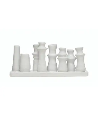 Stoneware Multi Vase with 8 Sections