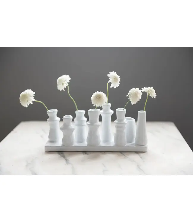 Stoneware Multi Vase with 8 Sections
