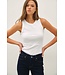 Maddison Basic Cotton Garment Dyed Round Neck Tank Top